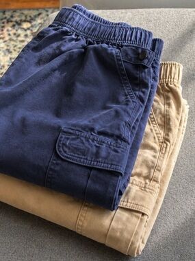 2x Boys Cargo Pants Bundle Size 10 Children’s Place 2 Pair Lot Navy Khaki Flax